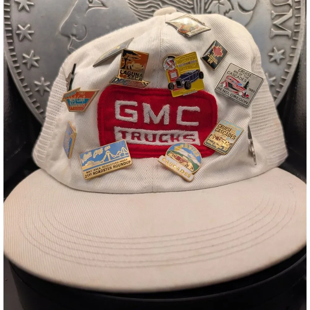 Vintage GMC Trucks Hat w/ Car Show Pins – Snapback Estate Find